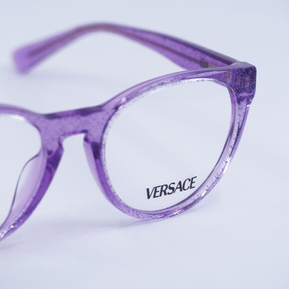 Versace Kids VK3321U 5373 Eyeglasses Lilac Glitter 48mm Cat Eye Frame - Picture 2 of 10